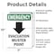 Signmission Evacuation Muster With Symbol, 7 in W x Rectangle, Vinyl Decal OS-2PACK-EM-D-710-V-10474 - alternate 3